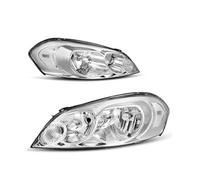 Ropaix Car Headlamp For Chevy For Impala 2006-2013 Daytime Running Light With Amber Reflector Headlamp Headlight Assembly Headlight Assembly(Chrome Silver corner)