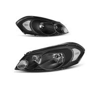 Ropaix Car Headlamp For Chevy For Impala 2006-2013 Daytime Running Light With Amber Reflector Headlamp Headlight Assembly Headlight Assembly(Chrome Amber corner)