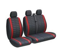 Ropaix Car Seat Covers For Vivaro For Master 2+1 Van Seat Covers Protective Auto Seat(3-Seater RED)
