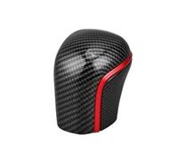 Ropaix Interior Trim for Toyota for Corolla 2019-2024 for Camry 2018-2023 Car Trim Gear Shift Knob Cover Lever Stick Head Car Interior Trim Strips(Red Carbon Fiber)