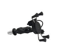 Ropaix Phone Bike Mount For Suzuki For GSX-R 600/750/1000/GSX1300R For Hayabusa Phone Holder Charger Motorcycle Fork Stem Mount GPS Navigation Bracket(With USB Charger)