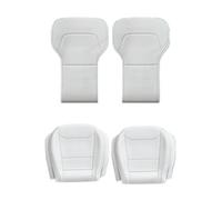 Ropaix Seat Covers Protective For Tesla For Model Y For Juniper 2025 PU Seat Cushion Four Seasons Universal Split Single Sitting Back Row Set Interior Accessories(White 4PCS)