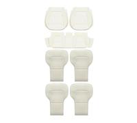 Ropaix Seat Covers Protective For Tesla For Model Y For Juniper 2025 PU Seat Cushion Four Seasons Universal Split Single Sitting Back Row Set Interior Accessories(White 7pcs)