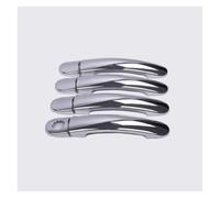 Ropaix Side Exterior Door Handle for SEAT for Ibiza 6J Mk4 6L Mk3 FR for Cupra 2004-2016 Gloss Black Chrome Car Door Handle Covers Styling Stickers(Model D)