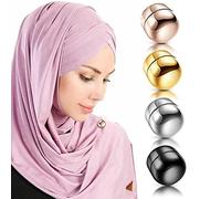 ROPAKED Hijab Magnets: Strongest Commercial Magnetic Hijab Pins for Women - 4 Plating Colors - Multi-Use Scarf & Accessories
