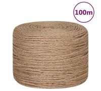 Rope 100% Jute Natural Hemp Cord Sisal Rope Multi Purpose Rope Cable vidaXL