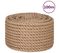 vidaXL Jute Rope 100 m Long 16 mm Thick