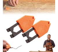 Rope Anchor Hook, Portable Chalk Line Anchor Hook Tool for Straight Line, Fast, One-Handed Fixing Power, Rope Anchoring Effortless, Marking Tool for Carpentry, Roofing & Building (2PCS)