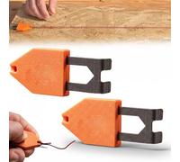 Rope Anchor Hook - Portable Chalk Line Anchor Hook Tool, for Straight Line, Marking Tool for Carpentry, Drywall, Roofing & Building, One-Handed Operation Design, Instant Fixing, Quick & Easy (2Pcs)