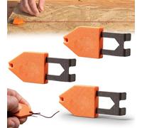 Rope Anchor Hook, Portable Chalk Line Anchor Hook Tool for Straight Line, Marking Tool for Carpentry, Drywall, Roofing & Building, One-Handed Operation Design, Instant Fixing, Quick & Easy (3PCS)