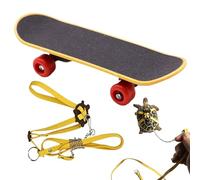 Rope and Skateboard for Tortoises | Rope for Tortoise Training and Skateboard Toy for Pets, Funny Trainer for Chameleons, Bearded Dragons and Iguanas