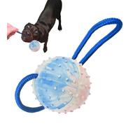 Rope Ball Dog Toy, Bite Resistant Dog Ball, Interactive Pet Ball With Rope, Dog Training Ball, Squeaky Tug Chew Toy, Small Dog Rope Ball Toy, Pet Ball With Rope, Training Chew Ball Fo
