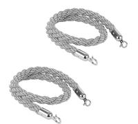 Rope Barriers, Queue Barrier Rope, 2 Pcs Stanchion Rope Queue Barrier Ropes 1M/1.5M/2M,Crowd Control Rope,Braided Hemp Rope for Queue Divider, Twisted Hemp Rope Queue Line Barrier/Grey/2M