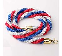 Rope barriers,Queue barrier rope, Rope Barrier Belt Grey Stanchion Rope 3/4/5/6Ft, Silver with Hooks, Braided Hemp Rope for Queue Divider, Rope Barrier 1/2/3M,Twisted Hemp Rope Queue Line Barrier(9ft/