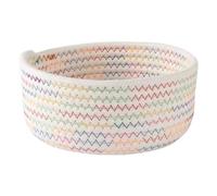 Rope Basket, Shelf Baskets Soft Cotton Organizer Bin, Soft and Decorative Shelf Baskets for Bedroom Bathroom Living Room Study Room Sollee