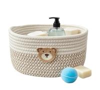 Rope Basket | Small Basket for Organizing | Decorative Box Cotton Organizer Bin for Laundry Room Bedroom Living Space Nursery Nightstands Desks Bathroom Corners (yellow*2)