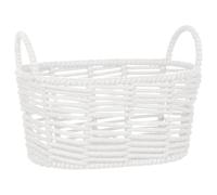 Rope Basket - White - This Stylish Rope Basket - White Is Great For Storing Smaller Items, Including Books And Toys - Material: 50% Polyester, 50% Metal Wire - Dimensions: 33 X 23 X 16cm