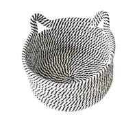 Rope Basket With Cat Ears - Cotton Organizer, Decorative Bin | Wide Usage Stackable Wicker Holder For Baby Toys, Kids Room Storage Box, Dog Accessories Caddies, Gift Basket For Nursery Important