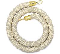 rope belt， Suspended twisted rope queue barrier 1m 1.5m long suspended braided hemp rope/wire separator(Beige,250cm/8.2ft)