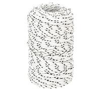 Rope Braided Polyester White 6mm x 50m UV Resistant Marine Dock Line Heavy Duty
