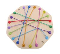 Rope Breaking Game Rope Knots Puzzle Social Board Game for Family Gatherings Parent Child Interactive Logic Thinking Development Concentration Toy 22.2x22.2cm Rubber Wood