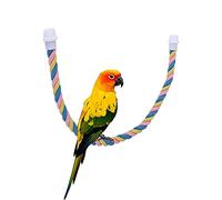 Rope Bungee Bird Toy Bird Spiral Rope Bar Cotton Parrot Swing Climbing Standing Toy Stand Cotton Climbing Rope Bird Exercise Tool for Small and Medium Climbing
