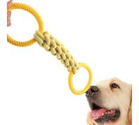 Rope Canine Tug Training - Puppy Pull Interaction Set, Cotton Fiber Twist Cord Build, Pet Play Engagement Kit, Behavior Exercise Bonding Activity Home Park Yard Garden Shelter Use