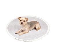 Rope Cat Scratch Mat, Round Cotton Floor, 23.63 Inch Scratching Pad with Tassel Design Pet Scratcher Rug for Indoor Cats Furniture Protection Carpet for Home Bedroom Living Room Play Area