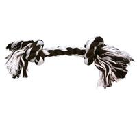 Rope Cotton 2 Knot Dog Toy - Durable chew toy made from natural cotton, featuring a strong two-knot design perfect for tugging, chewing, and play. Suitable for dogs, 33cm size, rich chocolate color.