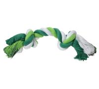 Rope Cotton 2 Knot Dog Toy - Durable chew toy made from natural cotton with a tough two-knot design, perfect for tugging, chewing, and interactive play. Suitable for dogs,-28cm, vibrant green color.