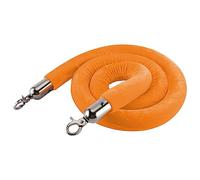 Rope Divider,Barrier Ropes with Stainless Steel Hooks, New Queue Crowd Control Stanchion, for Hotel Celebration Restaurants/(Red,Length 2.2M/7.2Ft/86.6In)(Orange,Length 1M/3.3Ft/39In)