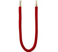 Rope Divider,Queue Barrier Ropes with Gold Hook, Stanchions, for Crowd Control of Hotel Celebration/Opening Ceremony/(Red,Length 2.2M/7.2Ft/86.6In)(Red,Length 1.5M/5Ft/59In)