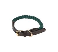 Rope Dog Collar Adjustable Twister Dogs Collars Pet Puppy Training Strong Roped Cotton (M/L, Green)