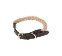 Rope Dog Collar Adjustable Twister Dogs Collars Pet Puppy Training Strong Roped Cotton (XL/XXL, Beige)