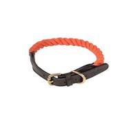 Rope Dog Collar Adjustable Twister Dogs Collars Pet Puppy Training Strong Roped Cotton (XS/S, Burnt Orange)