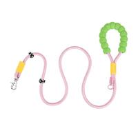 Rope Dog Lead, Nylon Dog Rope Chain, Lightweight Comfortable 2 m Strong Doggy Walking Chains with Padded Handle for Medium and Large Dogs, 78.74 inches Long, 300 g, Black, Pink