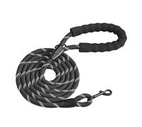 Rope Dog Leash Heavy Duty Padded Handle 6FT for Medium Large Dogs Durable Nylon Tangle Free Reflective Walking Leash with Waste Bag Holder