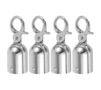 Rope End Cap 4pcs with Hook Stainless Steel for Barrier Rope
