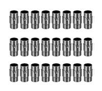 Rope End Caps 5Pcs 3 4 5 6 7 8 9 10 mm Hole Leather Clasps, Cord End Caps Closures Buckle for Jewelry Making DIY Supplies Crafts(Gunmetal Black,5pcs Inner Dia 7mm)