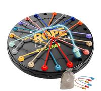 Rope Game Puzzle - 23.5x23.5x2.2cm Colorful Twisted Rope Sorting Board Game, Strategy Travel Toy, Fine Motor Skills Activity | Educational Fun for Games Night Challenge | Gift Usage Kids Teens Family