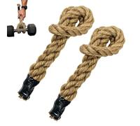 Rope Grip - 49.53 x 4.57 cm Jute Handle Strength Training Fitness Tool | 2pcs Heavy Duty Rope Grips For Arm Workouts, Home Gym Outdoor Exercise, Cardio Fitness, Sports Training And Family Activities