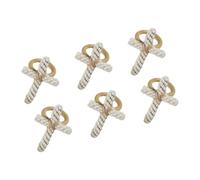 Rope Handcrafted Napkin Rings with Woven Crosses, A