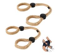 Rope Handcuffs Bracelets 2 Pcs Sex Restraints Ankle Cuffs BDSM Bondage Adjustable Handcuffs Anklets Sex Toys Cotton Ropes Wrist Cuffs Beginner Fetish Adult SM Game for Women (Khaki)