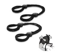 Rope Handcuffs Bracelets 2 Pcs Sex Restraints Ankle Cuffs BDSM Bondage Adjustable Handcuffs Anklets Sex Toys Shibari Cotton Ropes Wrist Cuffs Beginner Fetish Adult SM Game for Women (Black)
