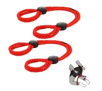 Rope Handcuffs Bracelets 2 Pcs Sex Restraints Ankle Cuffs BDSM Bondage Adjustable Handcuffs Anklets Sex Toys Shibari Cotton Ropes Wrist Cuffs Beginner Fetish Adult SM Game for Women (Red)