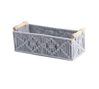 Rope Handwoven Baskets, Practical Elegant Handles, 217 gray L | Cotton Rope, Decoration and Storage, Versatile Use, Elegant Handles, Accessory for Most Homes Daily Use
