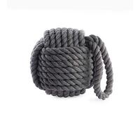 Rope Knot Door Stop - Grey | Nautical Theme | Decorative Yarn Door Stopper | Simple Stylish Heavy Interior Door Weight | Stop Wedge | M&W