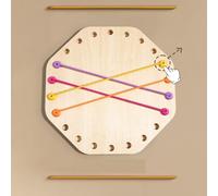 Rope Knots Challenge Game - Natural Cotton Cord Material, Parent Child Interaction Twisted Rope Untangle Challenge,Travel Size Puzzle Board | Brain Teaser Logic Game For Fine Motor Skill Development