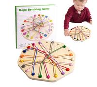 Rope Knots Challenge Game - Twisted Rope Untangle, Brain Teaser Logic Game for Thinking, Fine Motor Skill Toy, Wood-Free Frame with High-Tension, Puzzle Activity Tool for Untangling Solving Learning