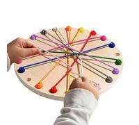 Rope Knots Challenge Game - Wooden Twisted Rope Untangle Brain Teaser | Parent Child Interaction Logic Board Toy - Fine Motor Skill Mind Training Puzzle for Girls Boys